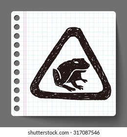 frog sign doodle