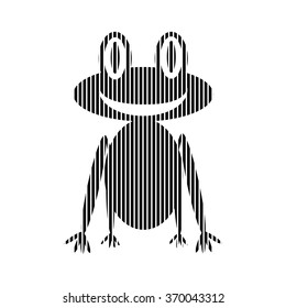 Frog sign on white background. Vector illustration.