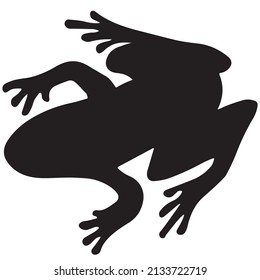 Frog silhouette black and white