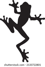 Frog silhouette black and white