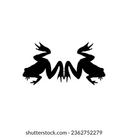 Frog Silhouette, can use for Logo Gram, Art Illustration, Pictogram, Website or Graphic Design Element. Vector Illustration