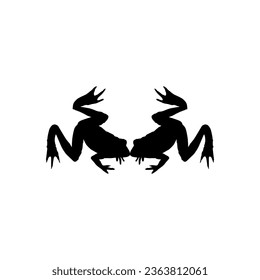 Frog Silhouette, can use for Logo Gram, Art Illustration, Pictogram, Website or Graphic Design Element. Vector Illustration