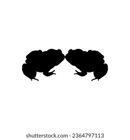 Frog Silhouette, can use for Logo Gram, Art Illustration, Pictogram, Website or Graphic Design Element. Vector Illustration
