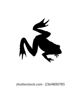 Frog Silhouette, can use for Logo Gram, Art Illustration, Pictogram, Website or Graphic Design Element. Vector Illustration