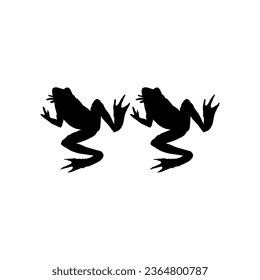 Frog Silhouette, can use for Logo Gram, Art Illustration, Pictogram, Website or Graphic Design Element. Vector Illustration