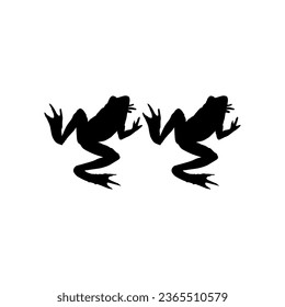 Frog Silhouette, can use for Logo Gram, Art Illustration, Pictogram, Website or Graphic Design Element. Vector Illustration