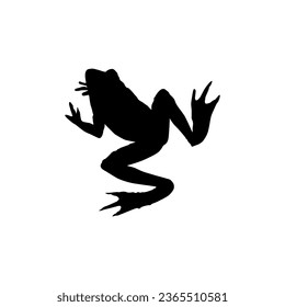 Frog Silhouette, can use for Logo Gram, Art Illustration, Pictogram, Website or Graphic Design Element. Vector Illustration