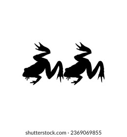 Frog Silhouette, can use for Logo Gram, Art Illustration, Pictogram, Website or Graphic Design Element. Vector Illustration