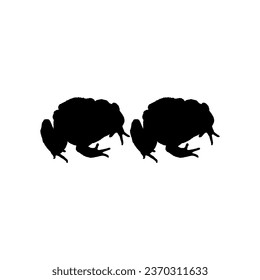Frog Silhouette, can use for Logo Gram, Art Illustration, Pictogram, Website or Graphic Design Element. Vector Illustration