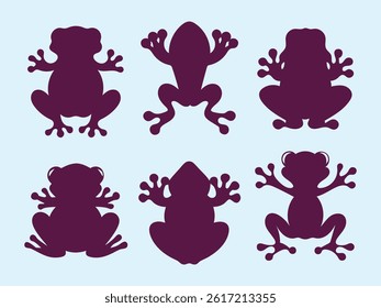 frog silhouette hand drawn vector sketch