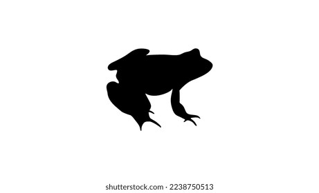 frog silhouette high quality vector
