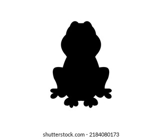 frog silhouette icon illustration  template for many purpose. Isolated on white background
