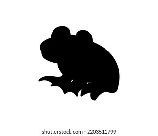 Frog silhouette icon illustration template for many purpose. Isolated on white background	