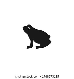 frog silhouette icon vector on a white background