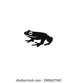 frog silhouette icon vector on a white background