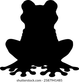 Frog silhouette illustration vector design.