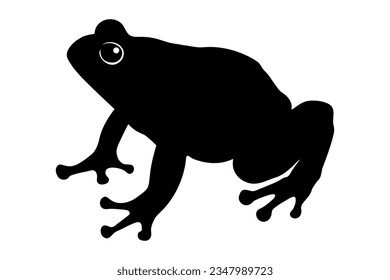 Froschsilhouette einzeln. Vektorgrafik
