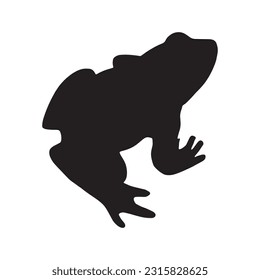 frog silhouette set collection isolated black on white background vector illustration