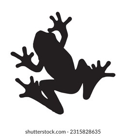 frog silhouette set collection isolated black on white background vector illustration