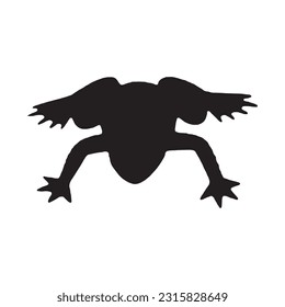frog silhouette set collection isolated black on white background vector illustration