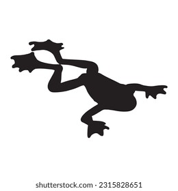 frog silhouette set collection isolated black on white background vector illustration