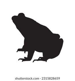 frog silhouette set collection isolated black on white background vector illustration