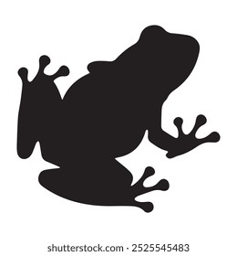 The Frog silhouette vector art.