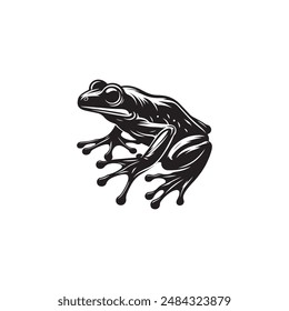 Frog silhouette vector design eps