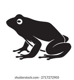 Frosch Silhouette Vektor Symbol Schwarzes Design Logo Vorlage