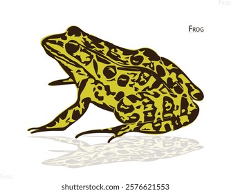 Frog Silhouette Vector Illustration icon.