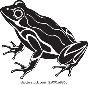 Frog silhouette vector image illustration