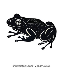 Frog Silhouette vector stock  illustration. 