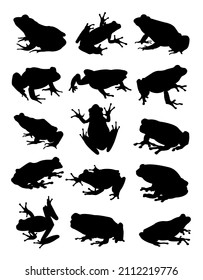 Frog silhouettes. Good use for any design you want.