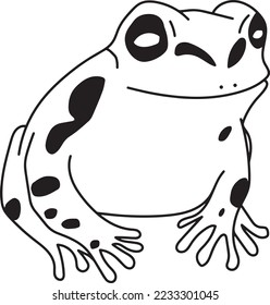 Frog silhouettes vector image black