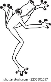 Frog silhouettes vector image black