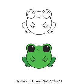 Frog simple clip art vector illustration