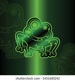 frog simple logo icon design vector