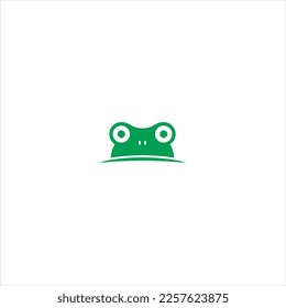 Frog simple minimalistic stylized, Line icon and colored version, toad vector illustration.