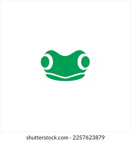 Frog simple minimalistic stylized, Line icon and colored version, toad vector illustration.