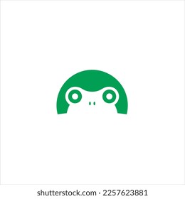 Frog simple minimalistic stylized, Line icon and colored version, toad vector illustration.