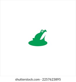 Frog simple minimalistic stylized, Line icon and colored version, toad vector illustration.