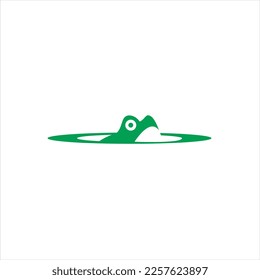 Frog simple minimalistic stylized, Line icon and colored version, toad vector illustration.