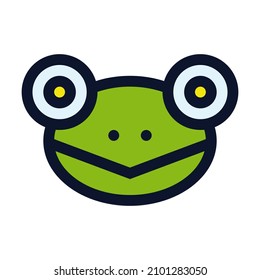 Frog. Simple Vector Color Icon.