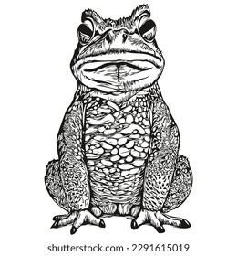 frog sketches  outline and transparent background  hand drawn illustration toad
