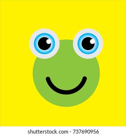 Frog Smile Logo Vector Template Design