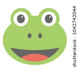 
A frog smiley expressing being happy

