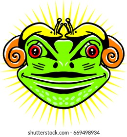 Frog and Snail Hand Drawing Illustration