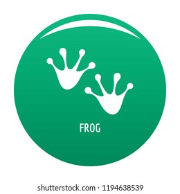 Frog step icon. Simple illustration of frog step vector icon for any design green