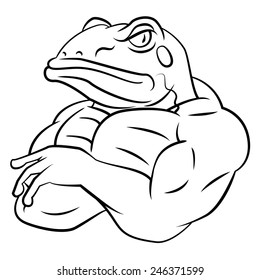 Frog Strong Mascot