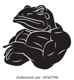 Frog Strong Mascot Tattoo